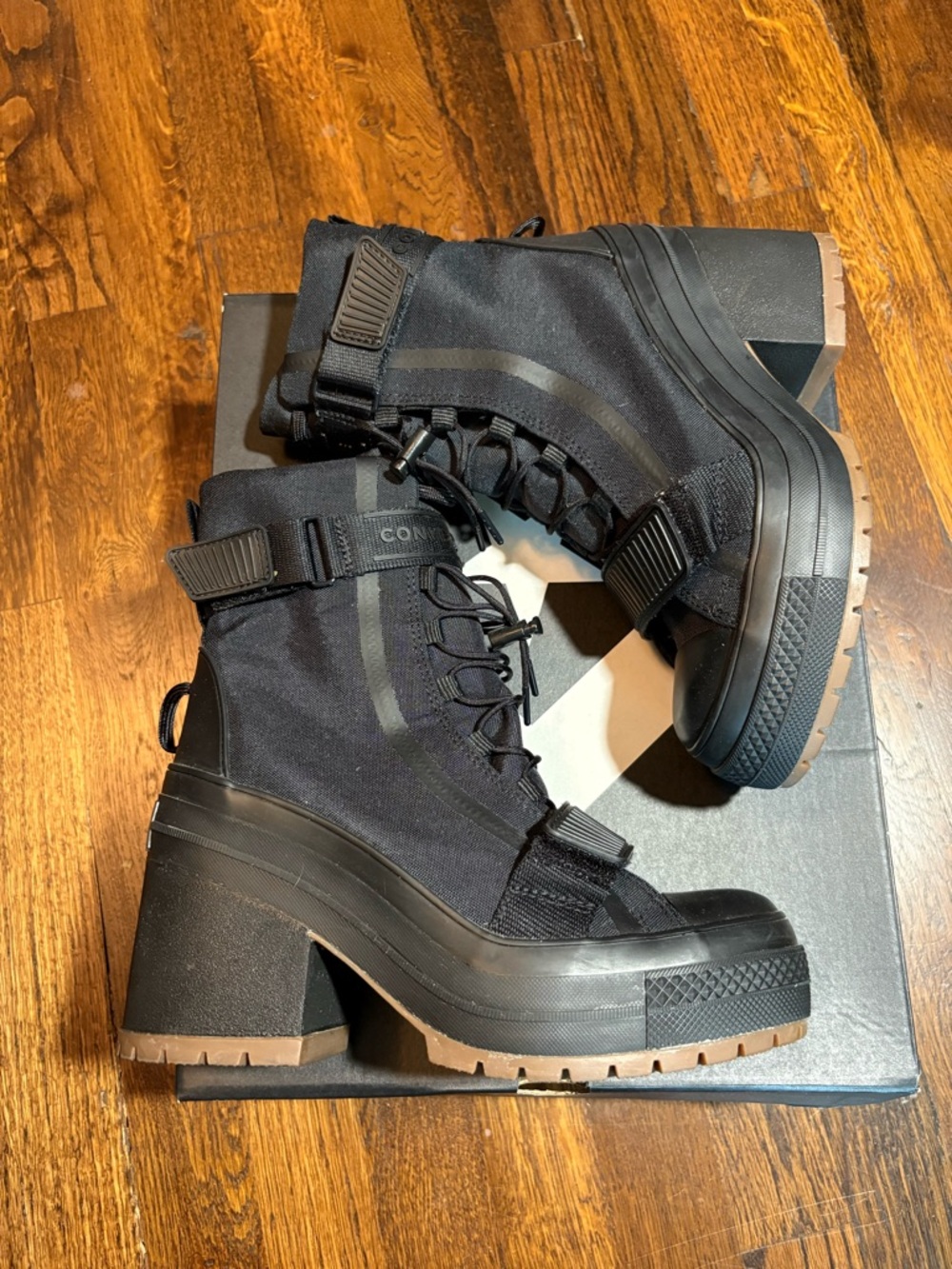 Converse Black GR 82 Platform Combat Boots